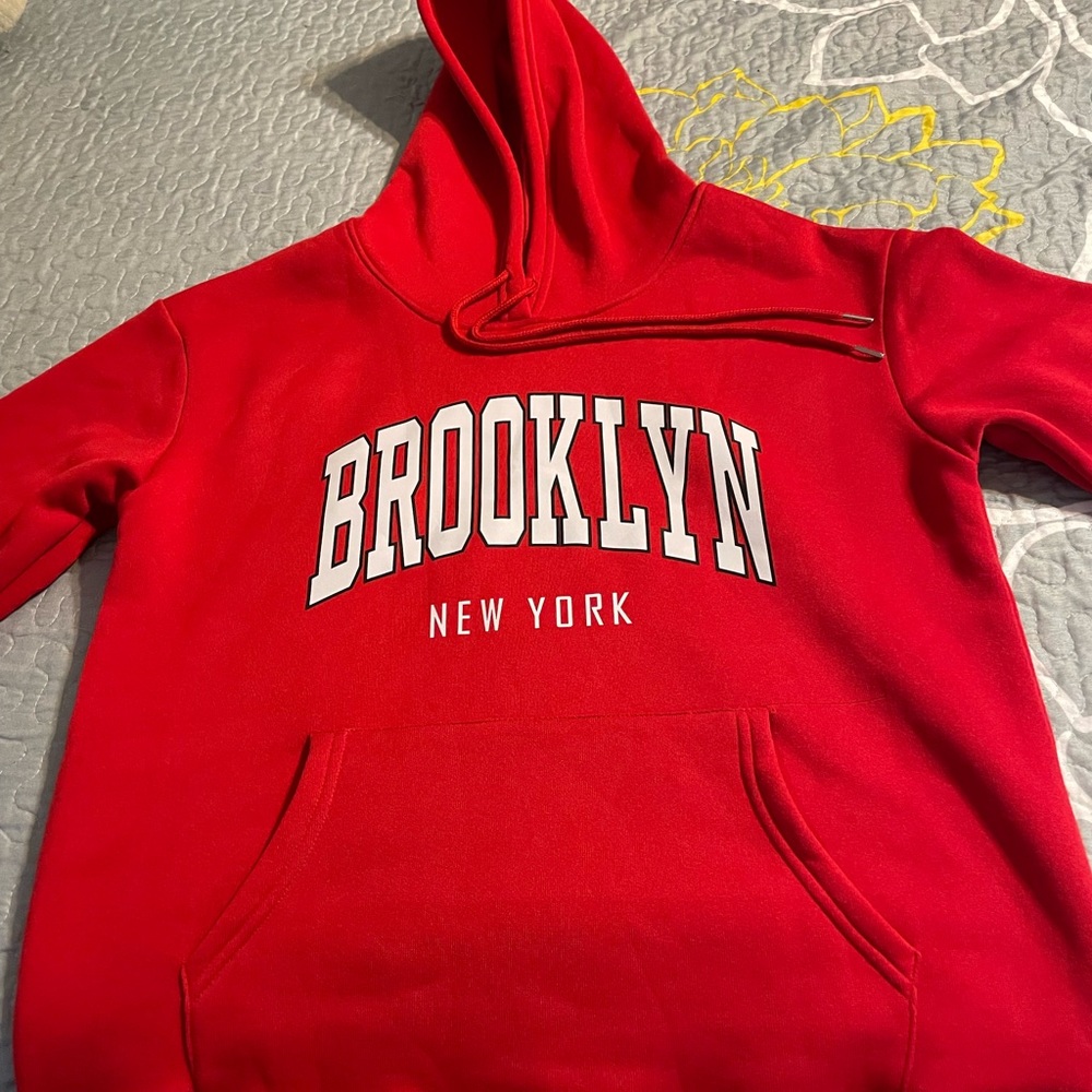 Red Brooklyn hoodie